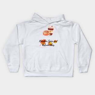 Hello Autumn Pumpkin Spice and Autumn Vibes Kids Hoodie